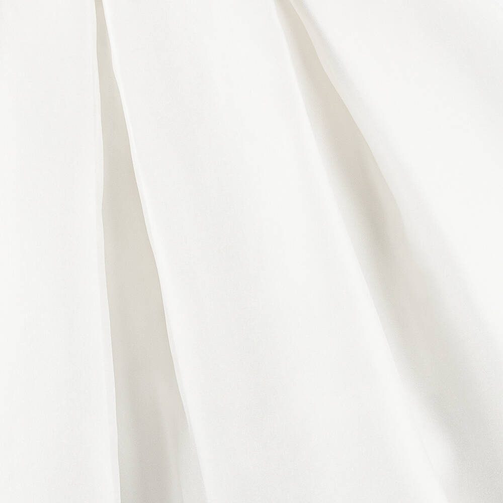 Abel & Lula-Girls Ivory Pleated Bow Dress | Childrensalon
