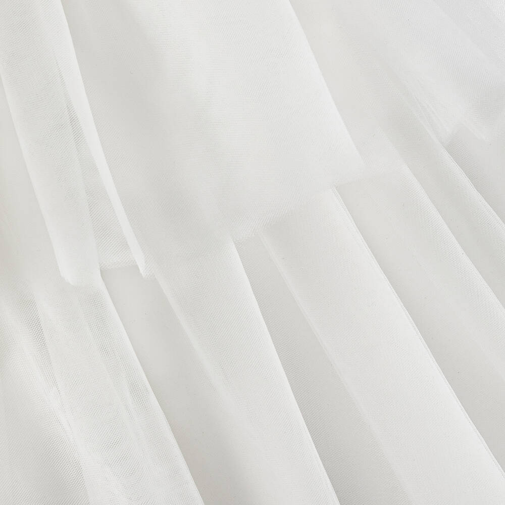 Abel & Lula-Girls Ivory Ruffle Tulle Dress | Childrensalon