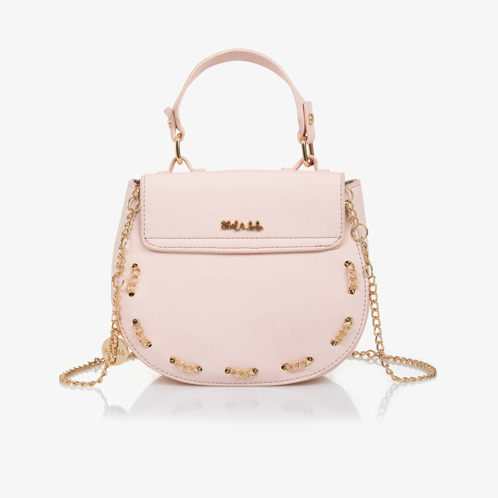 Abel & Lula-Girls Pink Faux Leather Bag (18cm) | Childrensalon