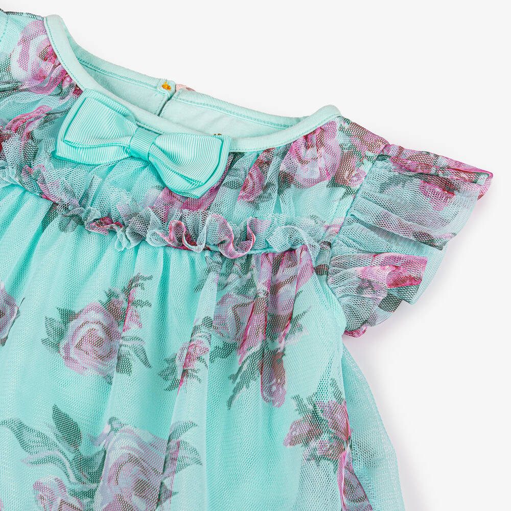 Angel's Face-Baby Girls Blue Floral Dress | Childrensalon