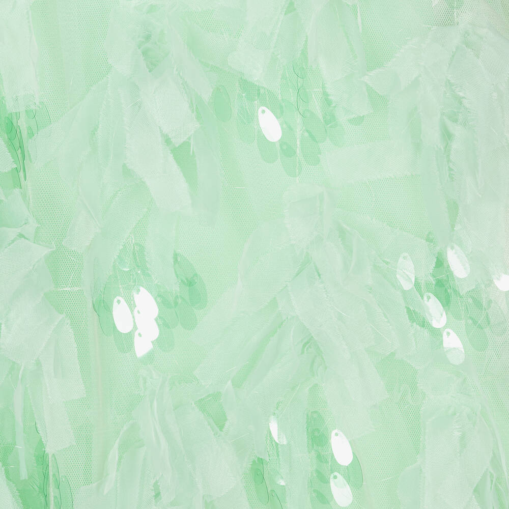 Angel's Face-Girls Green Tulle & Sequins Dress | Childrensalon
