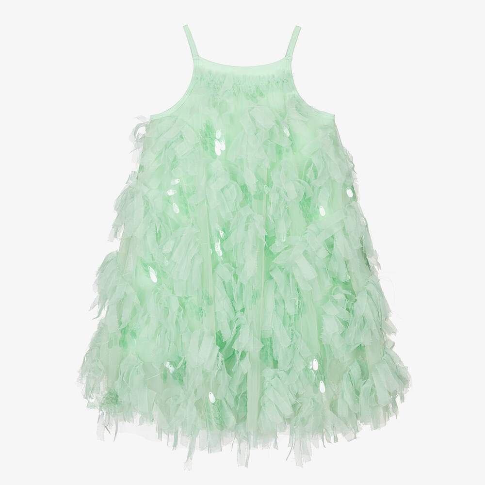 Angel's Face-Girls Green Tulle & Sequins Dress | Childrensalon