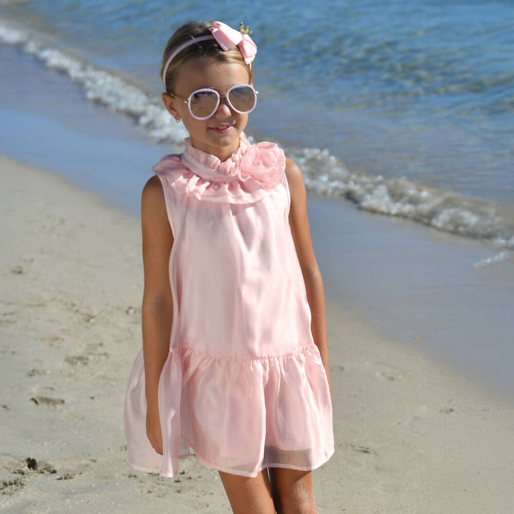 Angel's Face-Girls Pink Organza Dress | Childrensalon