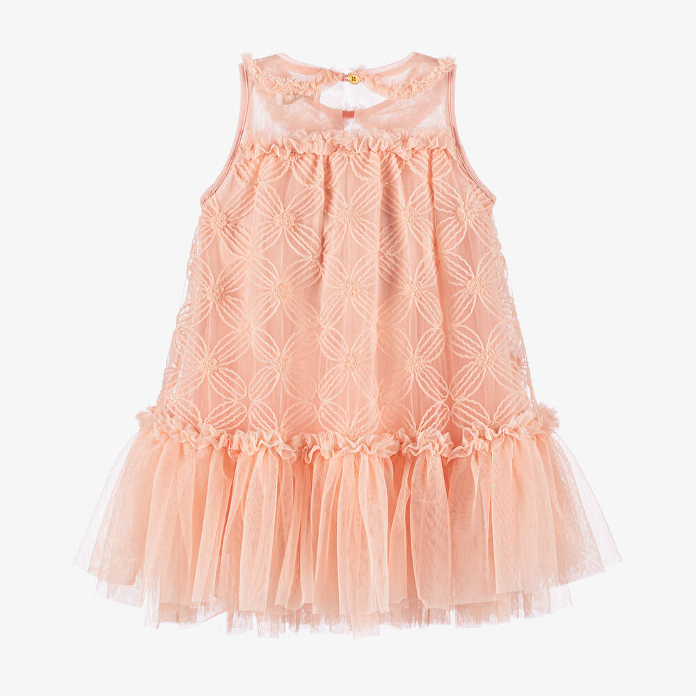 Angel's Face-Girls Pink Tulle Daisy Dress | Childrensalon