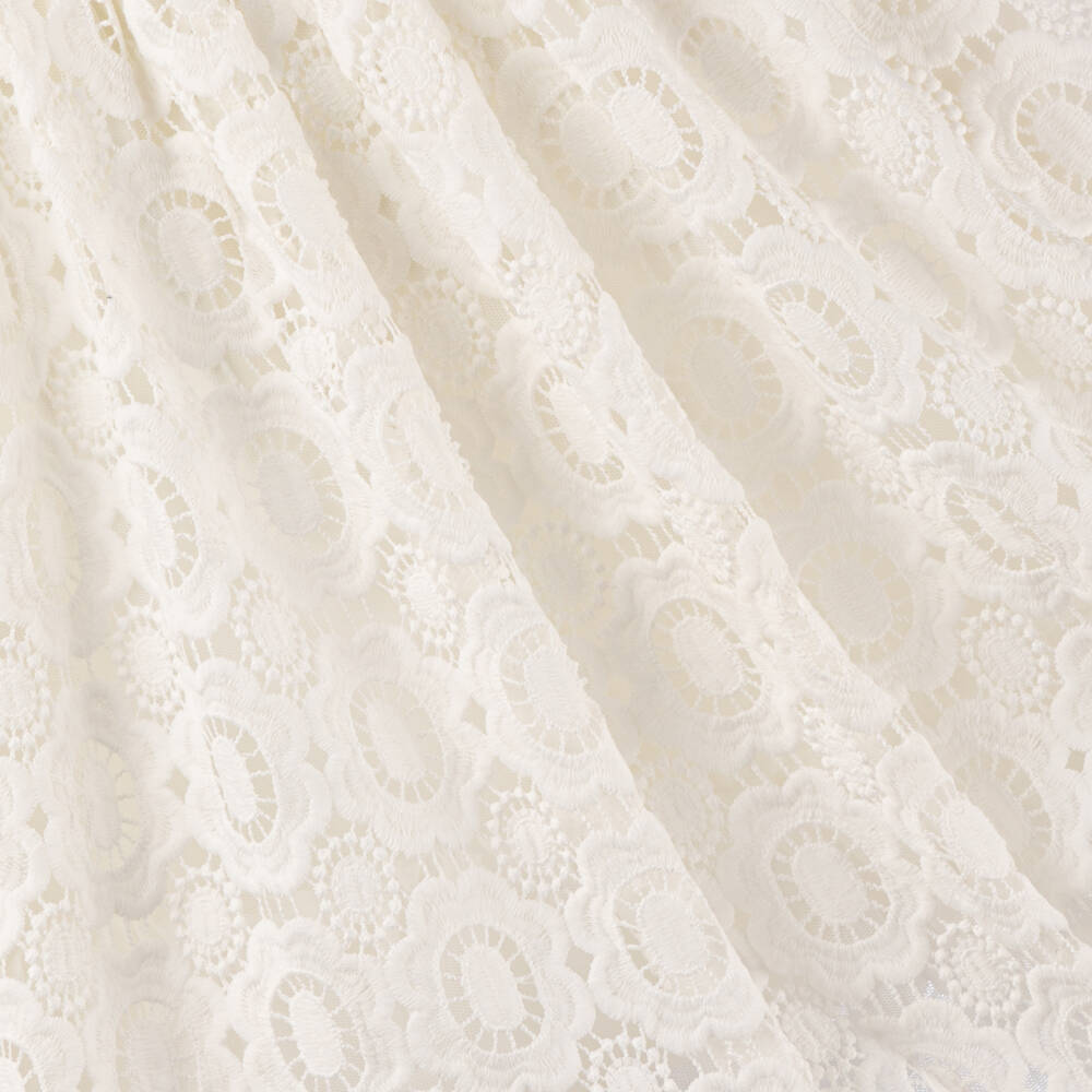 Angel's Face-Girls White Guipure Lace Dress & Bow | Childrensalon