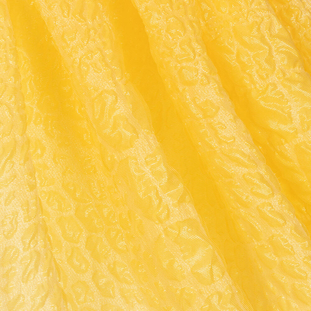 Childrensalon Occasions-Girls Yellow Jacquard Bow Dress | Childrensalon