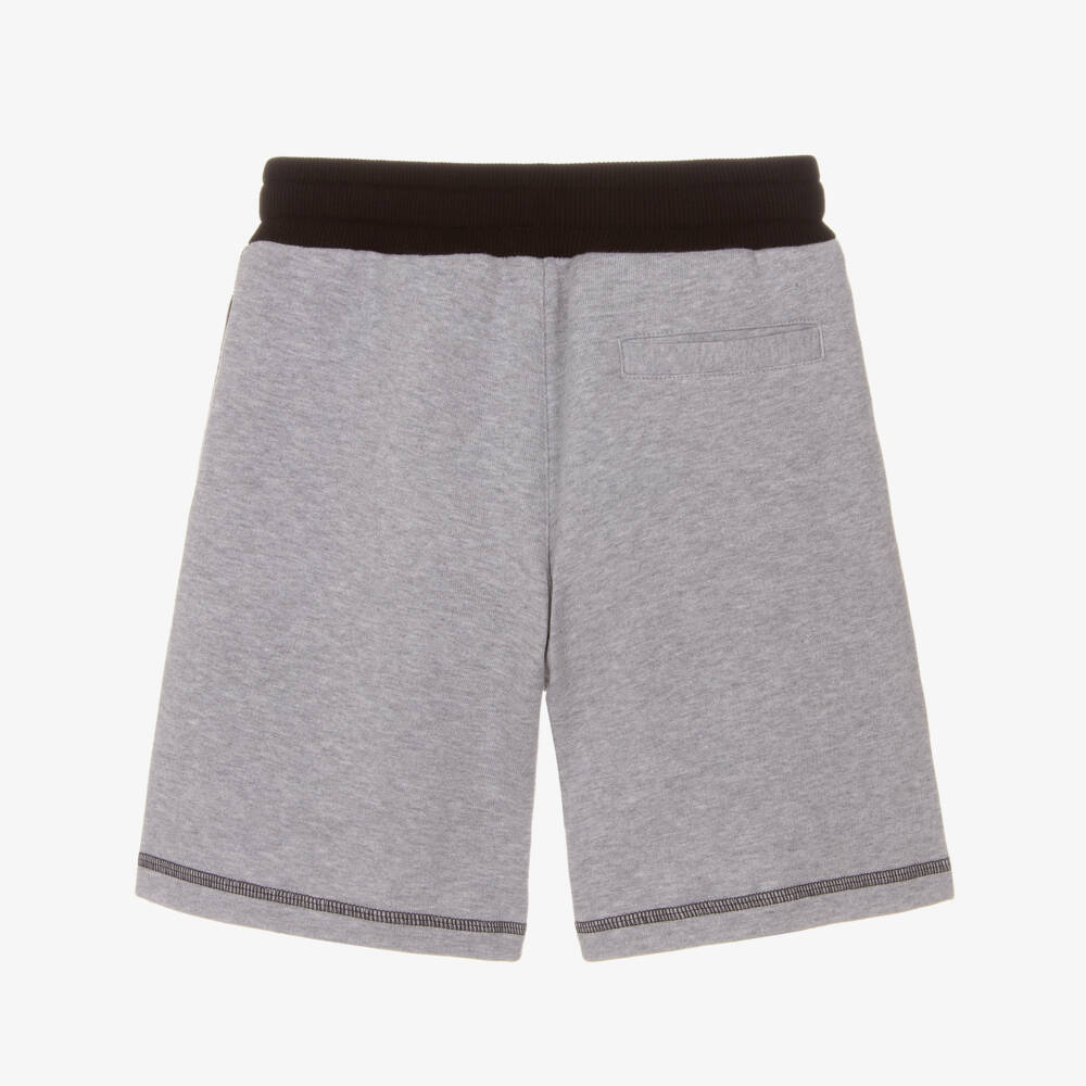 Dolce & Gabbana-Boys Grey Cotton Varsity Logo Shorts | Childrensalon