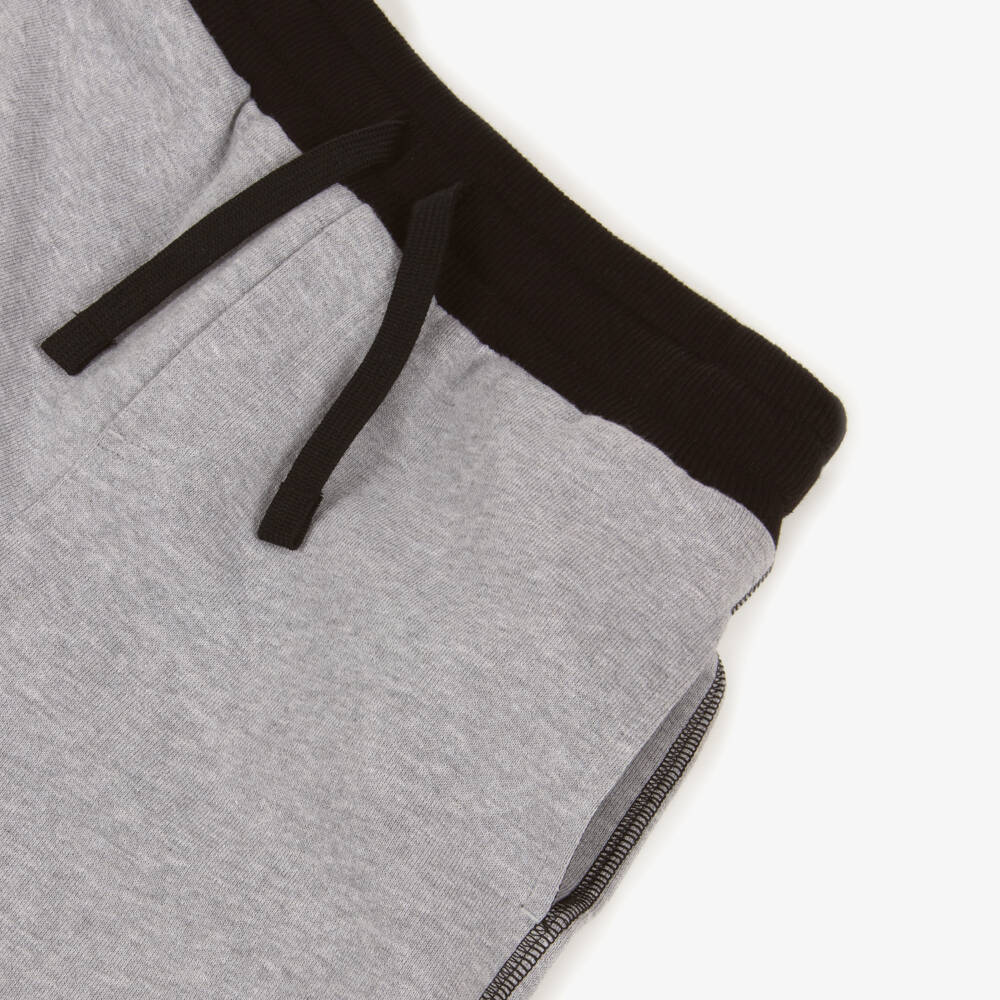 Dolce & Gabbana-Boys Grey Cotton Varsity Logo Shorts | Childrensalon