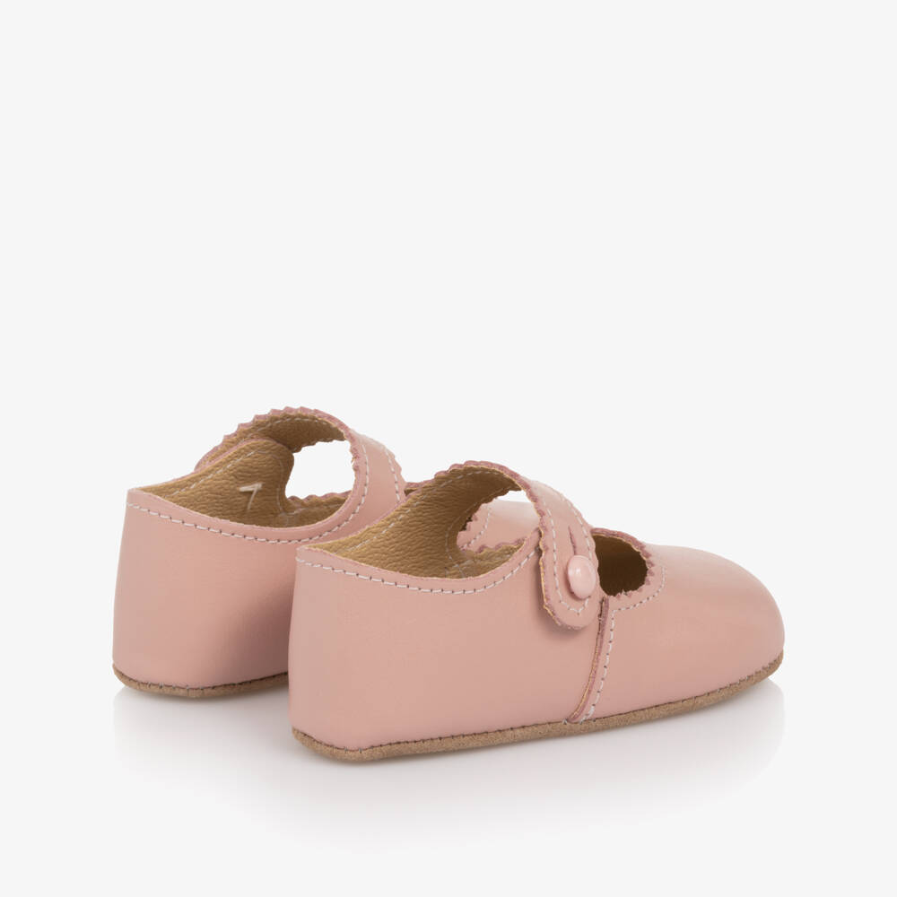 Early Days-Baby Girls Pink Leather Pre-Walker Shoes | Childrensalon