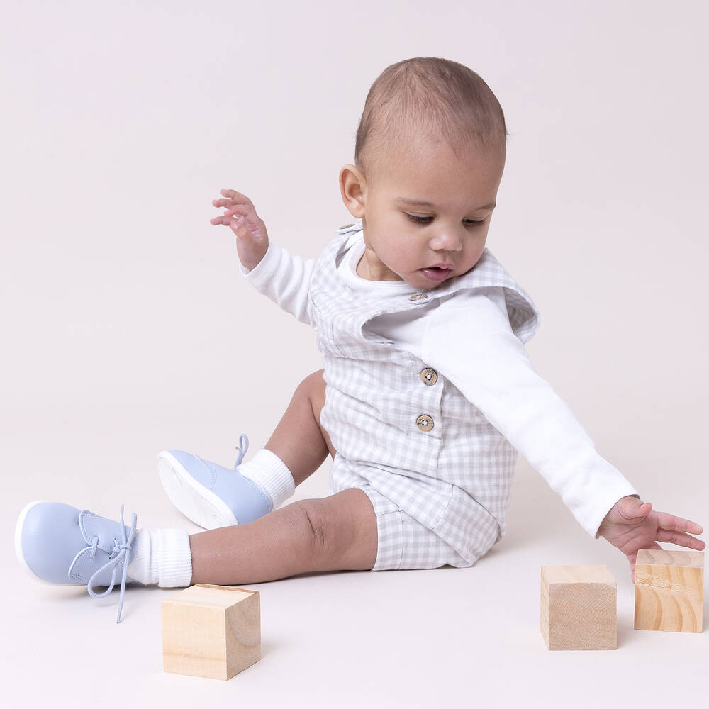 Early Days-Boys Blue First Walker Shoes | Childrensalon