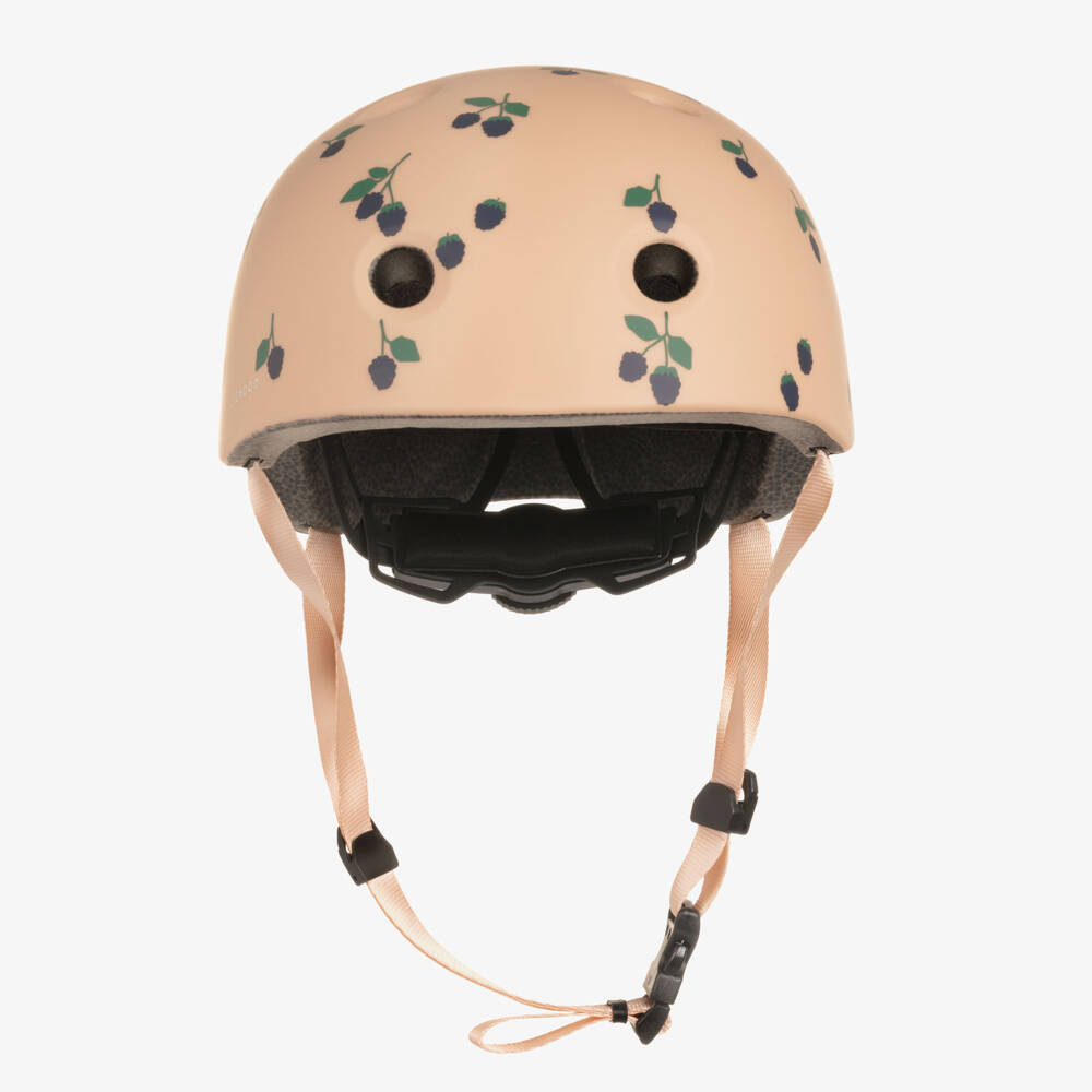 Liewood-Girls Dusky Pink Berry Print Bike Helmet | Childrensalon