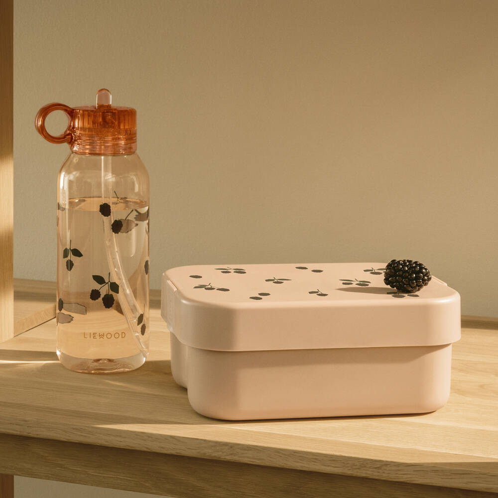 Liewood-Pink Blackberry Print Chelsey Lunchbox Set | Childrensalon