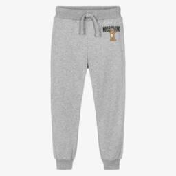 Grey Marl Teddy Bear Logo Joggers