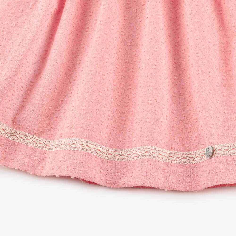 PAZ Rodríguez-Girls Pink Plumetis Cotton Dress | Childrensalon