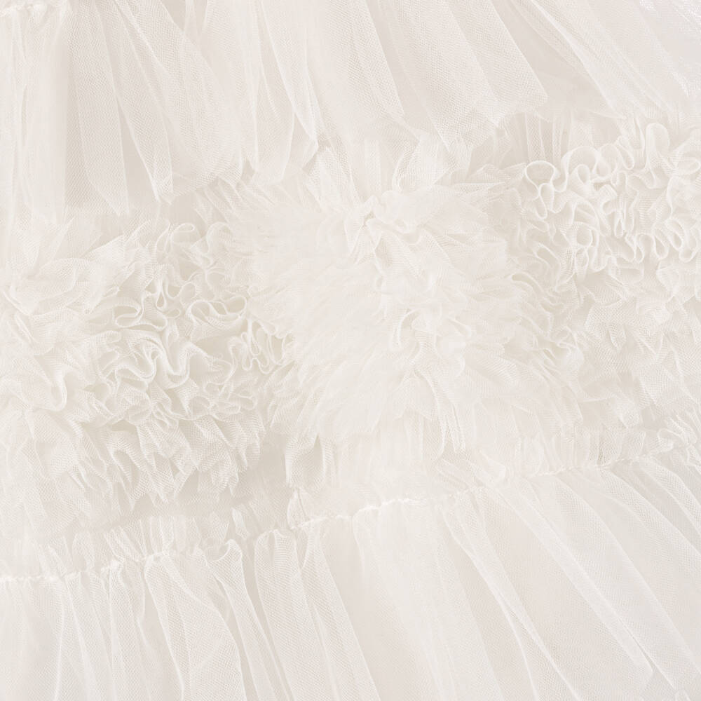 Tutu du Monde-Baby Girls Ivory Ruffled Tulle Dress | Childrensalon