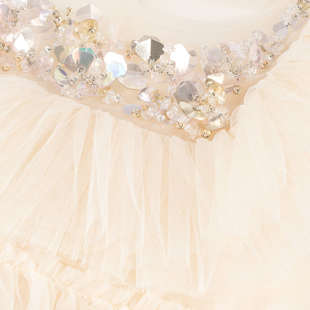 Tutu du Monde-Girls Ivory Sequin Tulle Dress | Childrensalon