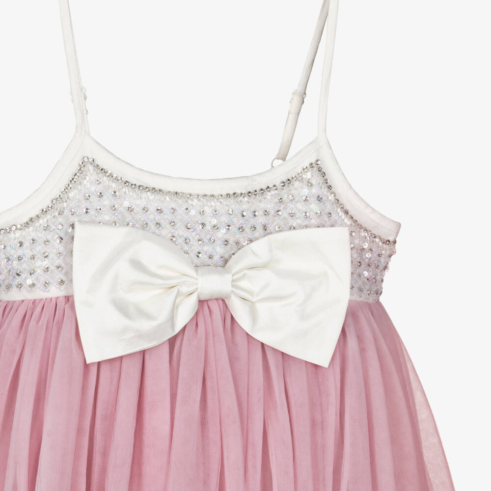 Tutu du Monde-Girls Pink & Ivory Tulle & Sequin Dress | Childrensalon
